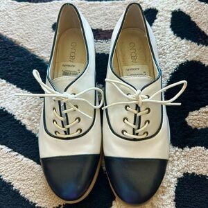 Abound Women's Cream and Black Lace-Up Flats